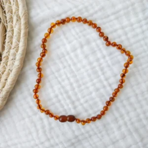 Barnsteen ketting | cognac