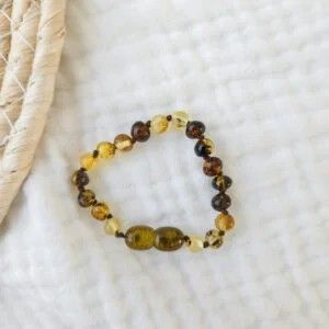 Barnsteen armband | olive