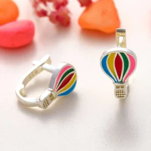 Zilveren oorbellen meisjes | luchtballon