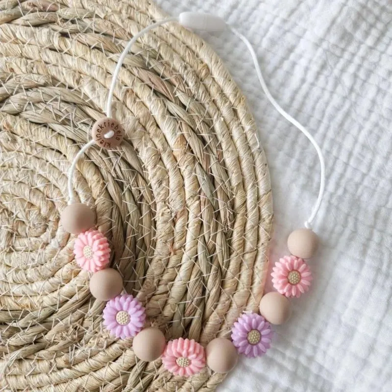 Kinderketting madelief | lila - roze