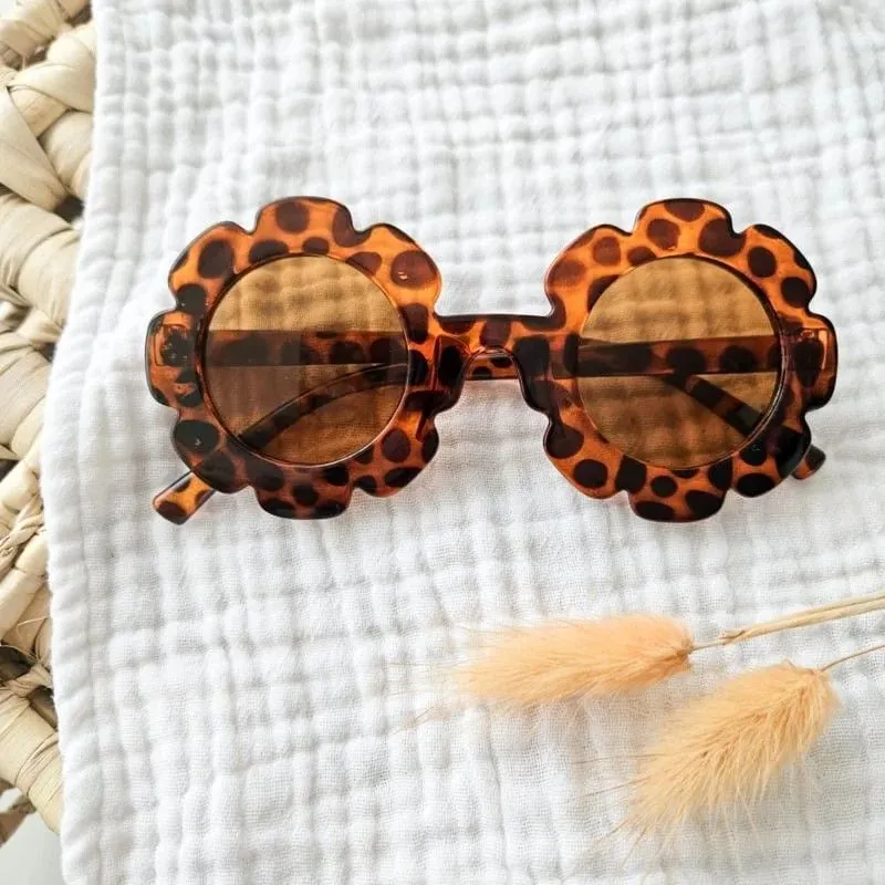 Kinderzonnebril bloem | luipaard