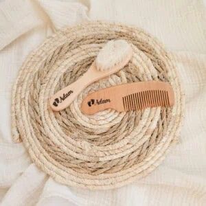 Baby haarborstel en kam | gegraveerd