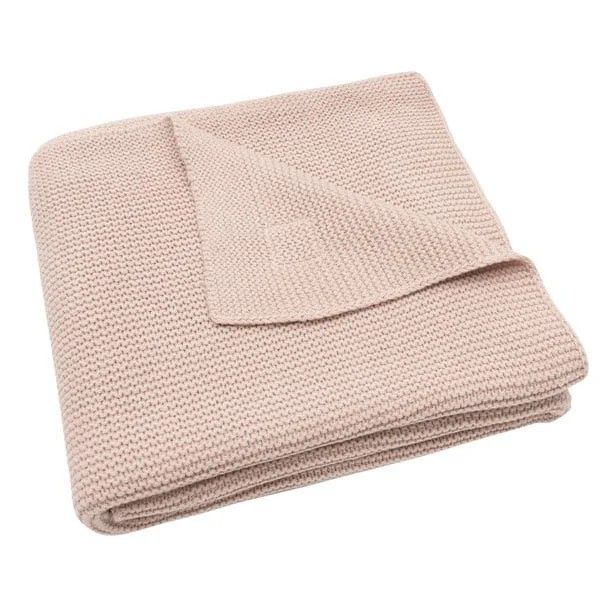 Wiegdeken Jollein basic knit | wild rose