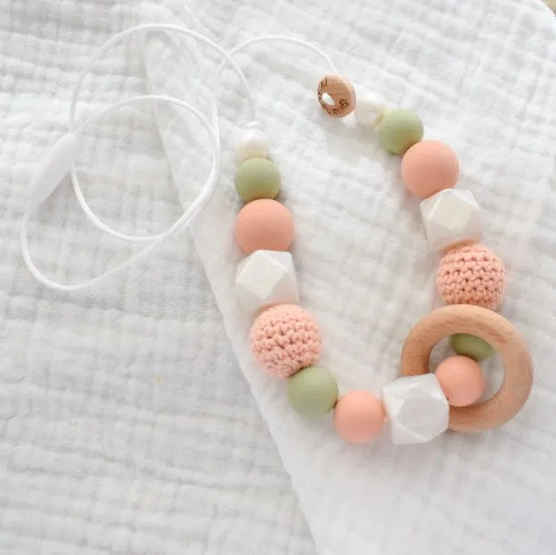 Voedingsketting | wit parelmoer - zalmroze