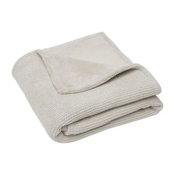 Wiegdeken Jollein basic knit fleece | nougat