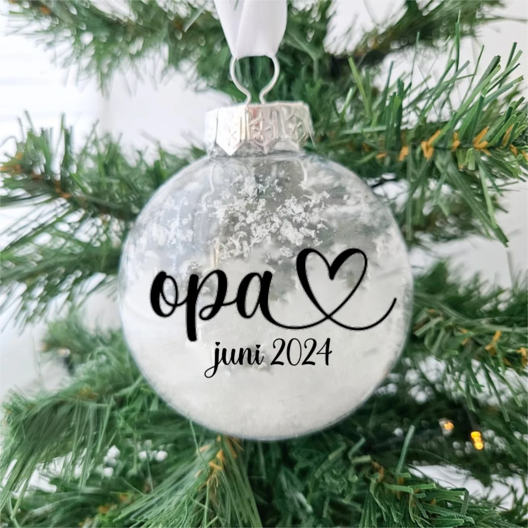 Kerstbal bol zwangerschapsaankondiging | opa