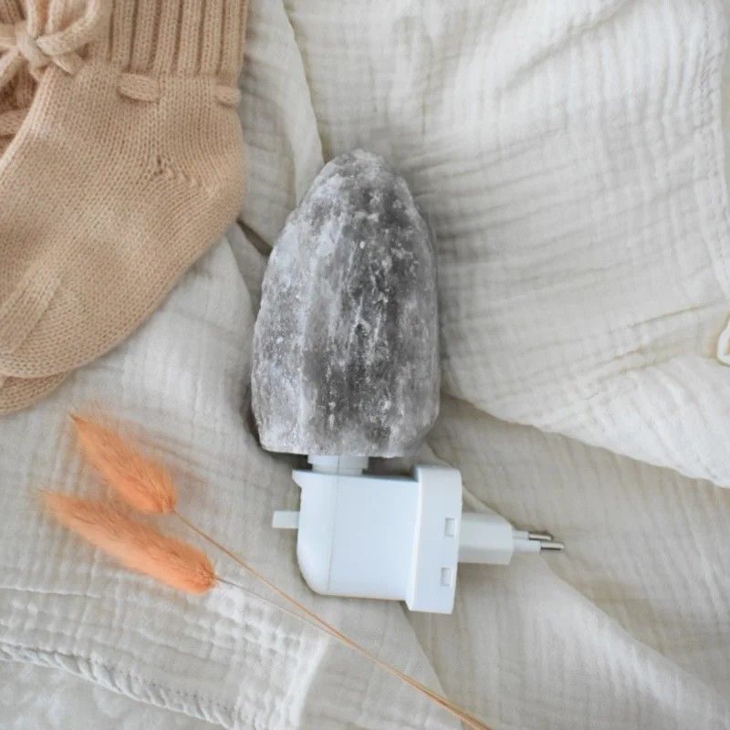 Himalayazout nachtlampje | rots grijs