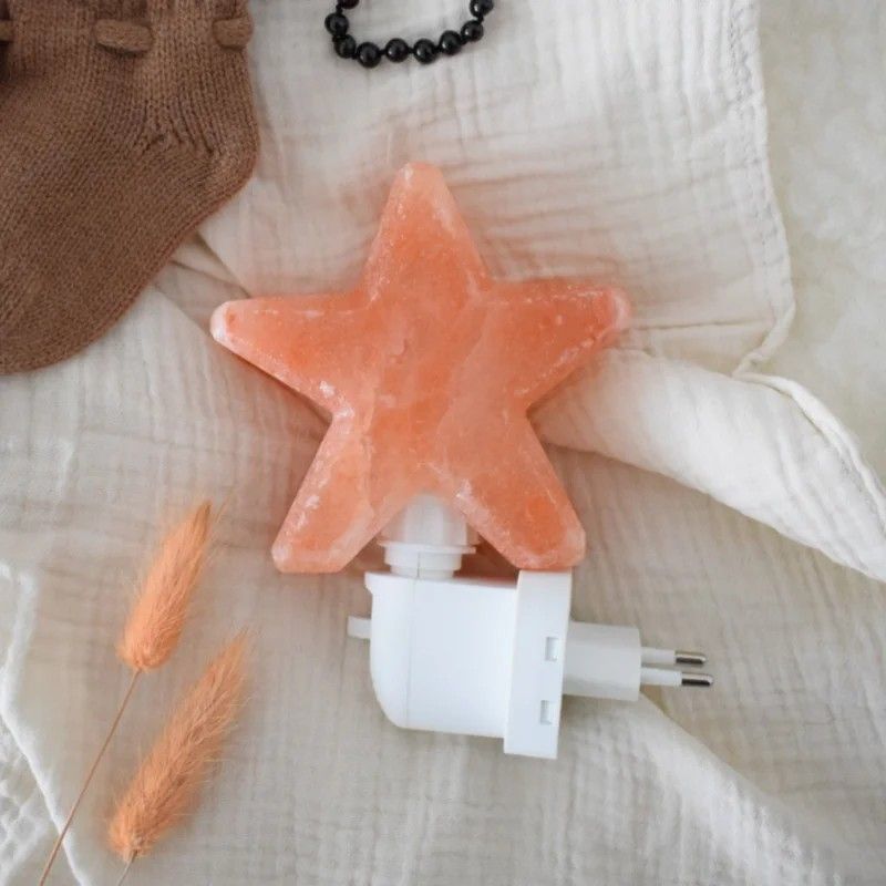 Himalayazout nachtlampje | ster oranje