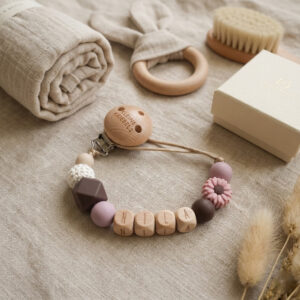 Speenkoord met madelief | oudroze