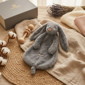 Knuffeldoekje Happy Horse Rabbit Richie | deep gray