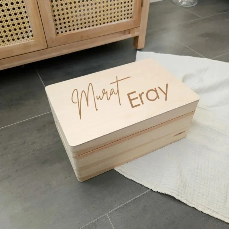 Houten memorybox M | naam