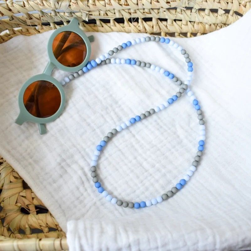 Zonnebrilkoord | lichtblauw - blauw - groen