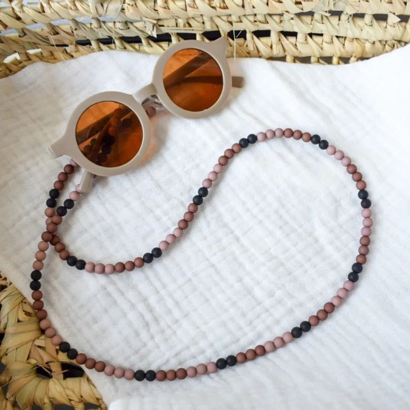 Zonnebrilkoord | zwart - bruin - zand