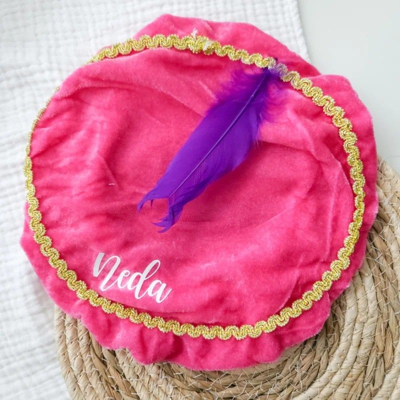 Pietenmuts met naam fluweel | roze