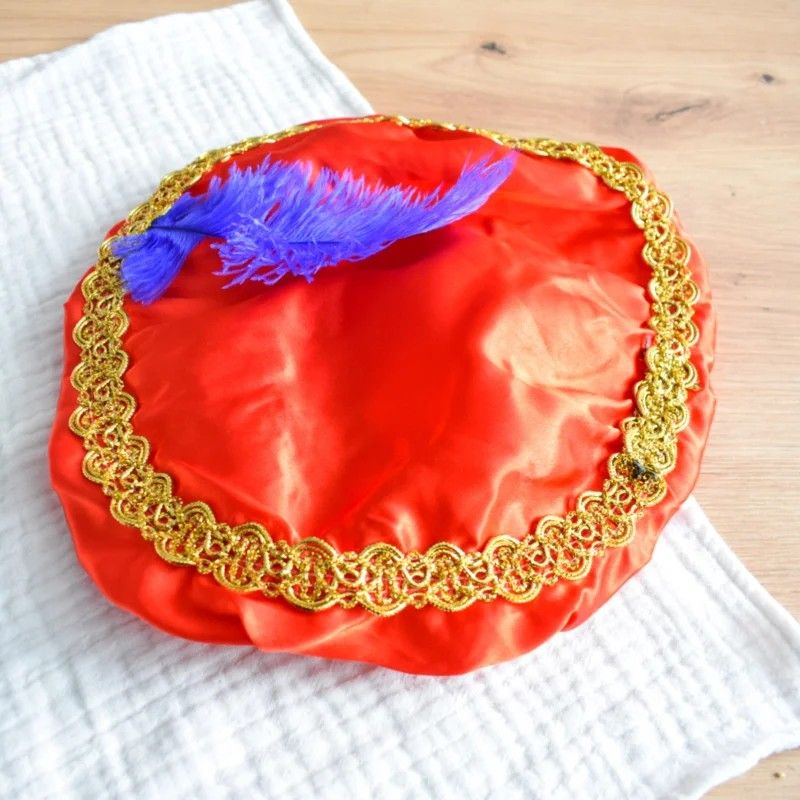 Pietenmuts met naam satijn | rood