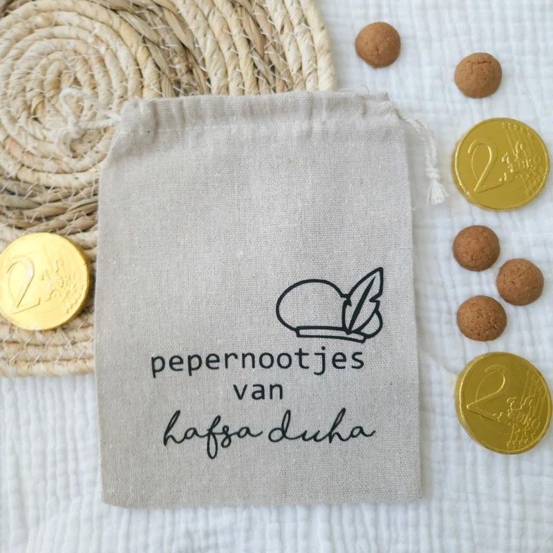 Pepernotenzakje met naam | pietenmuts