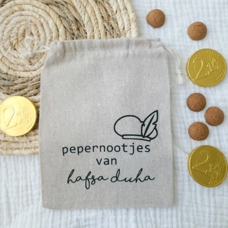 Pepernotenzakje met naam | pietenmuts