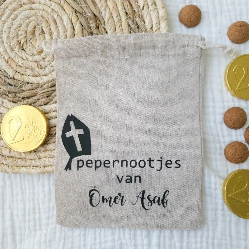 Pepernotenzakje met naam | mijter