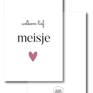 Kaartje | welkom lief meisje